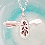 Personalised Silver Bee Necklace, thumbnail 7 of 8