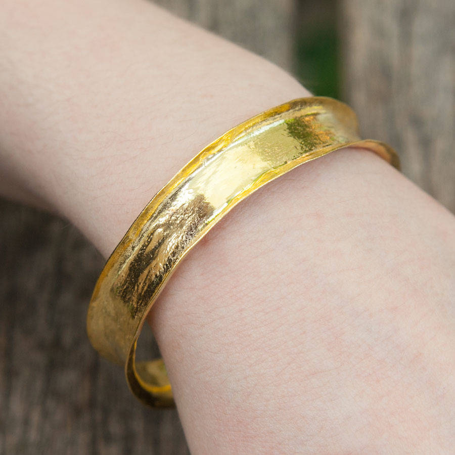 Hammered Gold Bracelet By Rochejewels