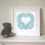 Personalised New Baby And Christening Tree Heart Print, thumbnail 3 of 6