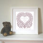 Personalised New Baby And Christening Tree Heart Print, thumbnail 4 of 6