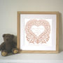 Personalised New Baby And Christening Tree Heart Print, thumbnail 5 of 6