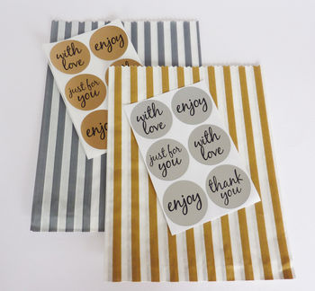 Gold And Silver Christmas Gift Stickers By Little Cherub Design | notonthehighstreet.com