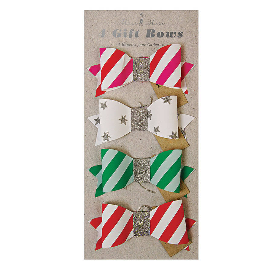 Gift Bows Gift Tag Set Of Four By Little Baby Company | notonthehighstreet.com