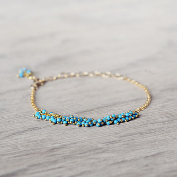 Turquoise And Gold Bracelet, 2 of 12
