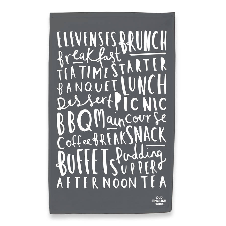 Meal Names Tea Towel By Old English Company
