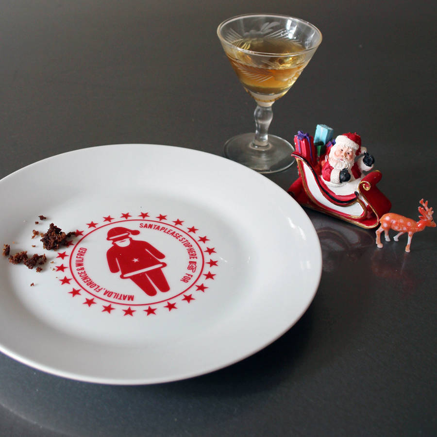Personalised Santa Christmas Plate, 1 of 3