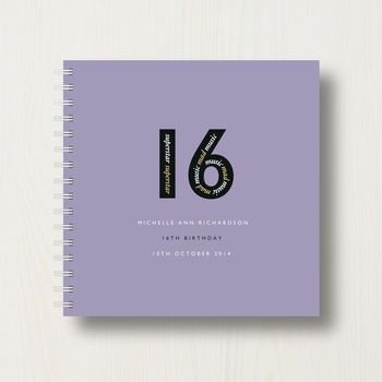Personalised 16th Birthday Memories Album, 10 of 12