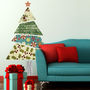 Fabric Patterned Christmas Tree Wall Sticker, thumbnail 1 of 2