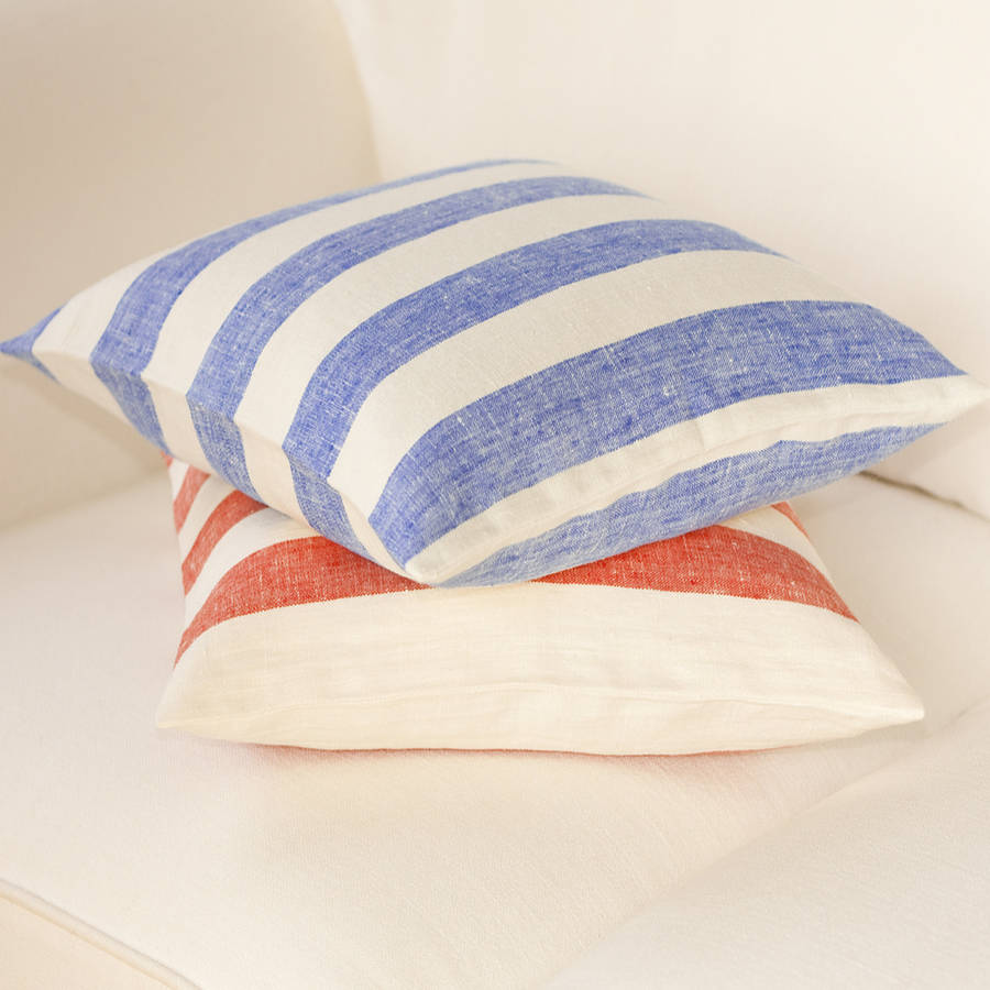 striped linen cushion covers by jodie byrne