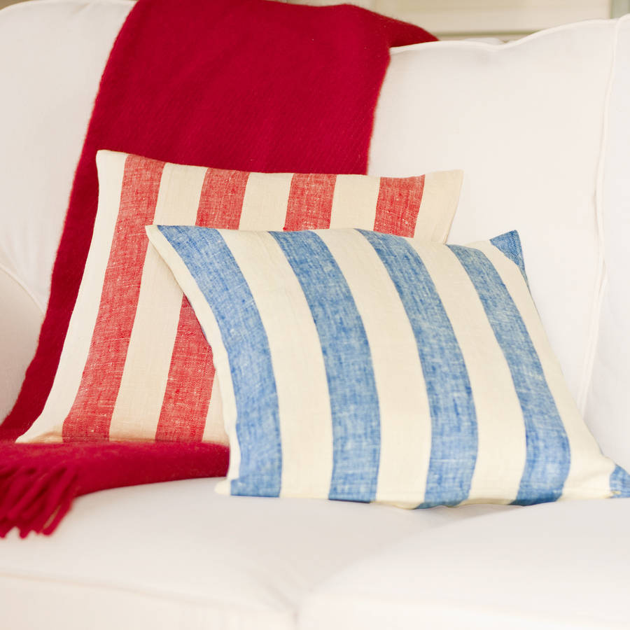 striped linen cushion covers by jodie byrne