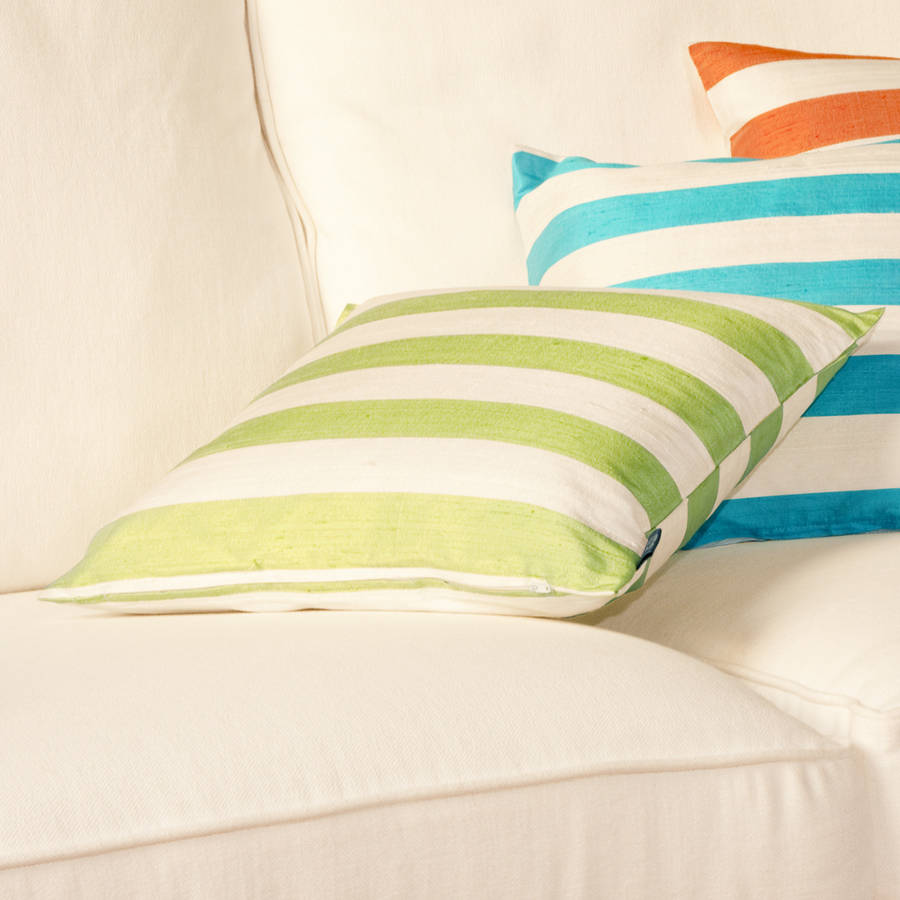 striped silk cushion covers by jodie byrne