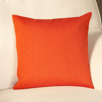 Orange Linen Cushion Cover With Piping, 7 of 8