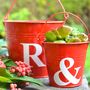 Personalised Letter Style Red Buckets, thumbnail 1 of 6