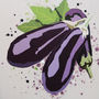 Aubergine Vegetable Kitchen Print, thumbnail 2 of 3