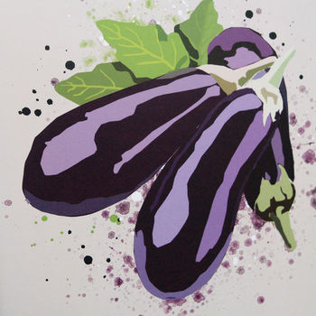 Aubergine Vegetable Kitchen Print, 2 of 3