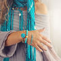 Turquoise And Gold Bracelet, thumbnail 9 of 12