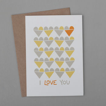 'I Love You' Heart Row Card, 2 of 5