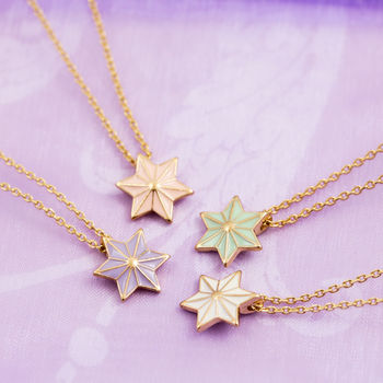 Enamel Star Necklace And Snowflake Necklace, 3 of 7