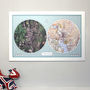 Personalised Double Map, thumbnail 1 of 6