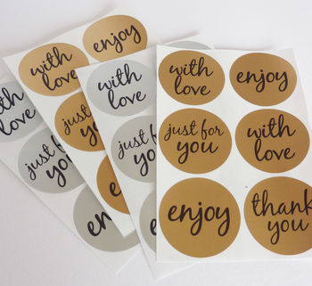 Gold And Silver Christmas Gift Stickers By Little Cherub Design | notonthehighstreet.com