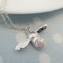 Personalised Silver Bee Necklace, thumbnail 4 of 8