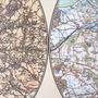 Personalised Framed 'Past And Present' Map, thumbnail 3 of 5