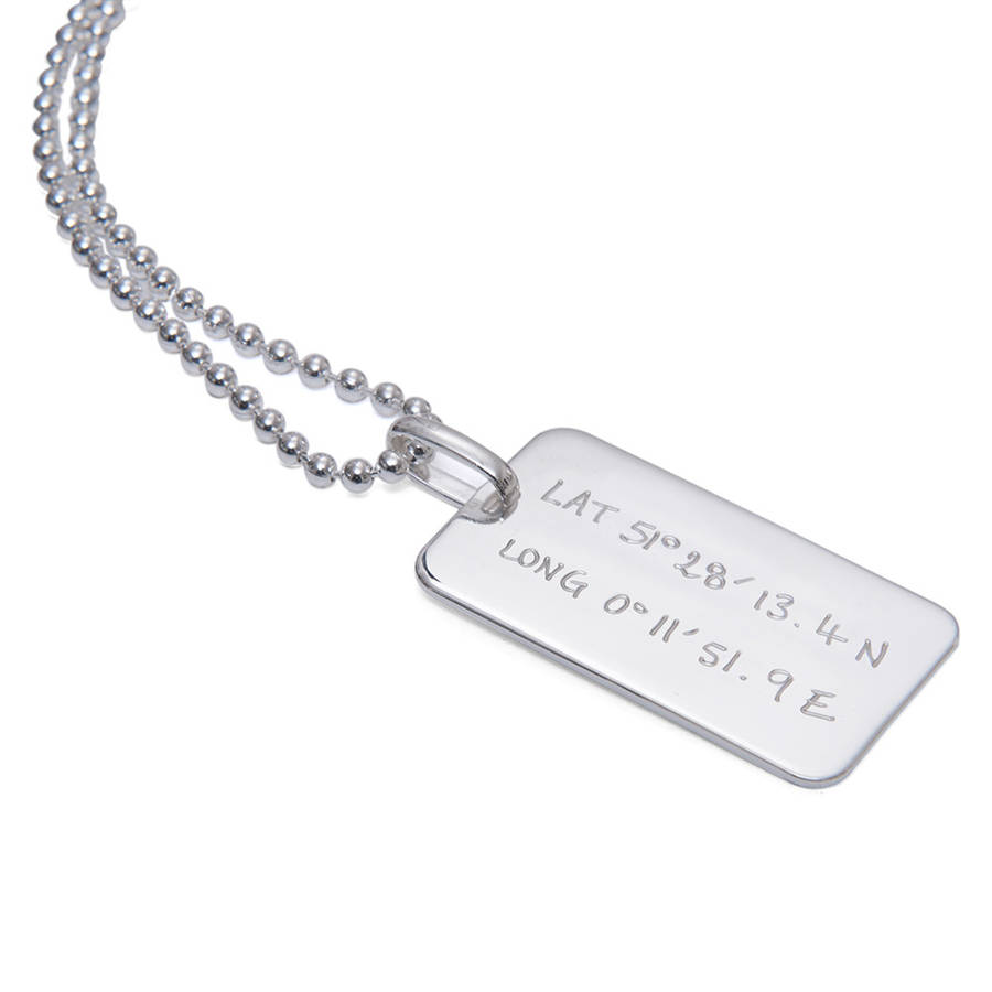 Personalised dog tag chain clearance