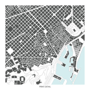 Barcelona Map Art Print Limited Edition, 2 of 4