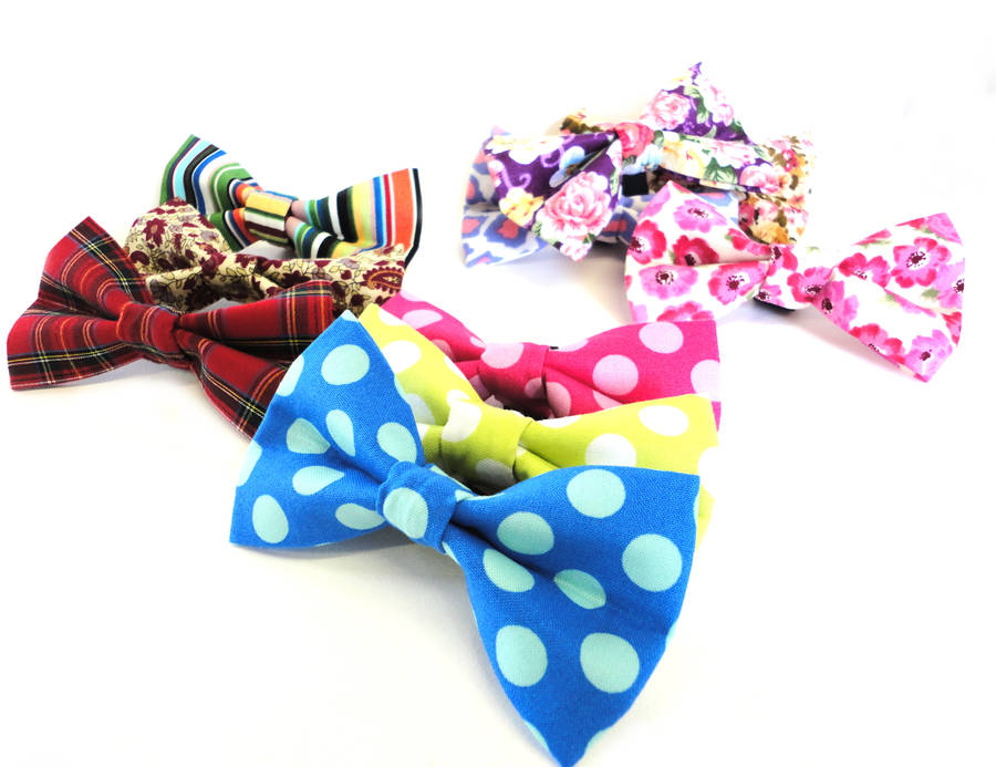 Slide On Dog Collar Bow Tie By Ditsy Pet
