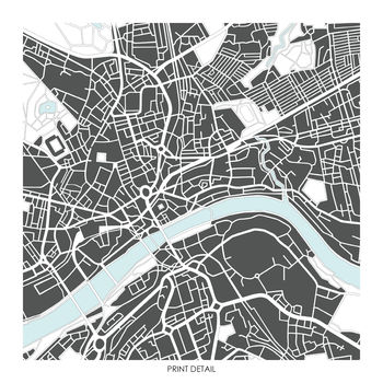 Newcastle Map Art Print Limited Edition, 2 of 5