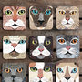 Purrtrait 'Close Up' Cat Coaster, thumbnail 1 of 8