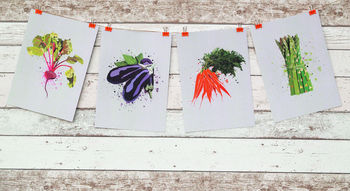 Aubergine Vegetable Kitchen Print, 3 of 3