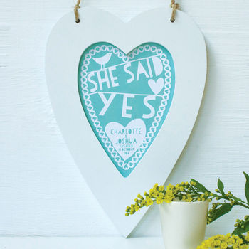 Personalised Engagement Framed Heart Print, 2 of 3