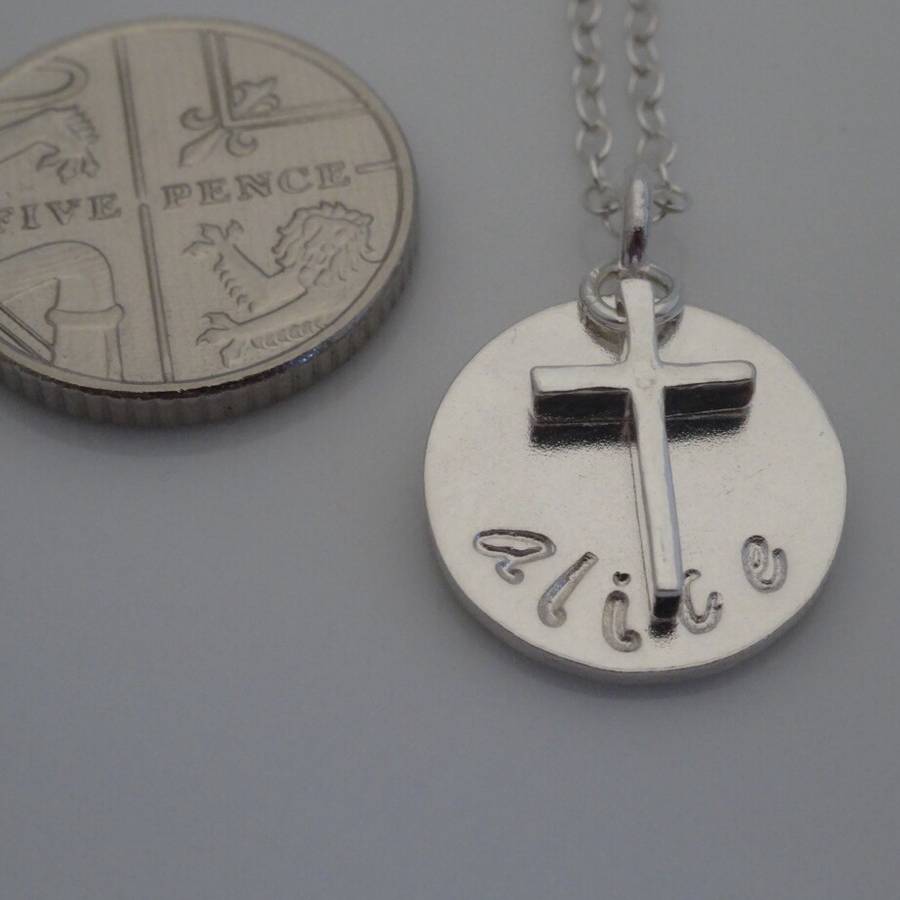 Sterling Silver Christening Necklace By Sophie Jones Jewellery