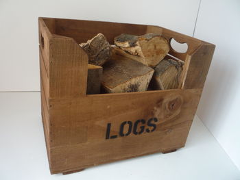 Personalised Vintage Style Small Log Crate, 2 of 6