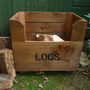 Personalised Vintage Style Small Log Crate, thumbnail 3 of 6