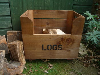 Personalised Vintage Style Small Log Crate, 3 of 6