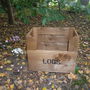 Personalised Vintage Style Small Log Crate, thumbnail 4 of 6