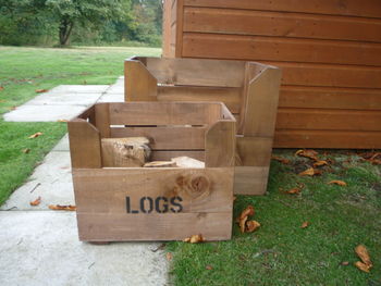 Personalised Vintage Style Small Log Crate, 6 of 6