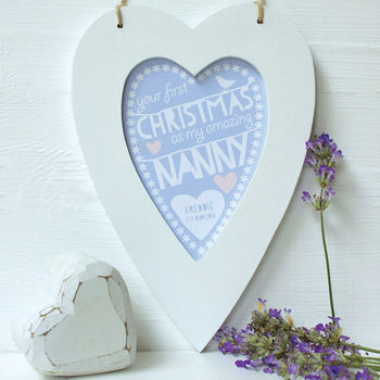 Personalised Mummy First Christmas Framed Heart, 3 of 5