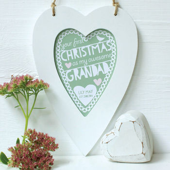 Personalised Mummy First Christmas Framed Heart, 4 of 5