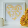 Personalised Anniversary Heart Framed Print, thumbnail 2 of 6