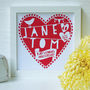 Personalised Anniversary Heart Framed Print, thumbnail 1 of 6