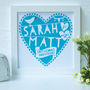 Personalised Anniversary Heart Framed Print, thumbnail 3 of 6