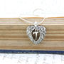 Personalised Heart And Wings Brooch, thumbnail 2 of 7