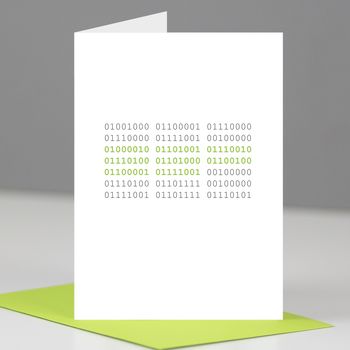 'happy Birthday' Binary Code Card By For The Love Of Geek ...