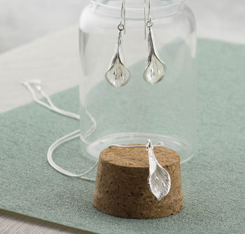 Sterling Silver Calla Lily Earrings, 9 of 10