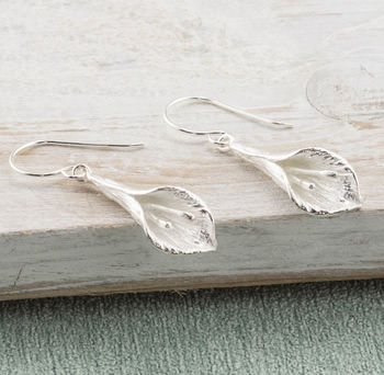 Sterling Silver Calla Lily Earrings, 8 of 10