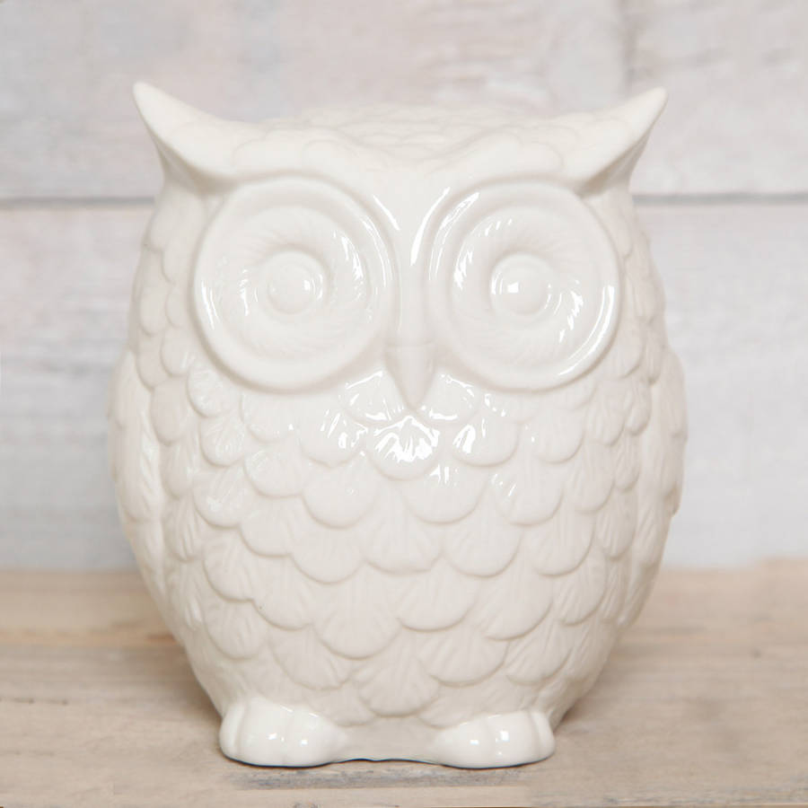 Ceramic Owl Bank Money Box By Red Berry Apple