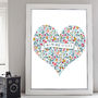 Mr And Mrs Heart Print, thumbnail 1 of 4